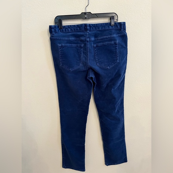 Land’s End Corduroy Stretch Slim Straight Leg Pants in Faded Cobalt Blue Size 12 - Picture 6 of 8